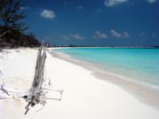 White sand Beach at Little San Salvador Bahamas