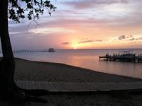 Sun set at Bay Islands Beach Resort Roatan Honduras C.A.