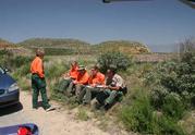Everyone enjoys lunch, Search team enjoys a bit or two DVL 4-06