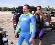 A barrowed Wet suit fits just right!