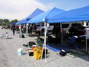 Set up at Lake Perris for Training Day Rescue Diver 1 final