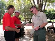 Certificates are handed out by Boyd at Lake Perris 05