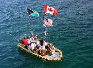 Action Jesus on his boat in the Nassua Bahamas